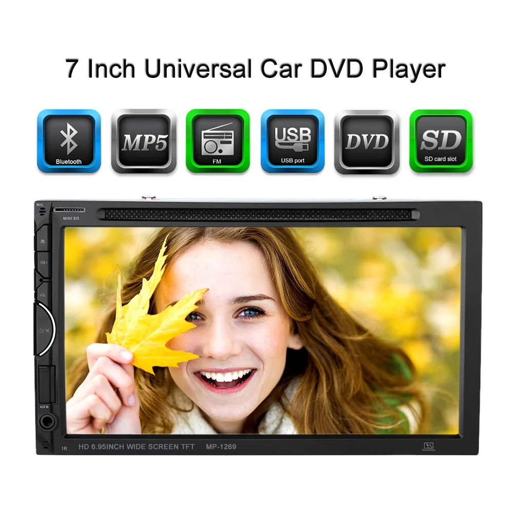

7 Inch Screen Double Din Car Radio CD/DVD Player for Golf v BMW e46 Opel Astra h VW Ssangyong Actyon car