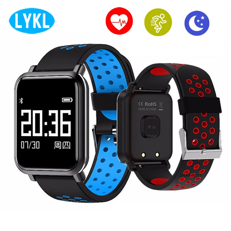 

2018 LYKL New SN60 Smart band bluetooth wristband waterproof sports watch breathable touched screen smart band fitness tracker