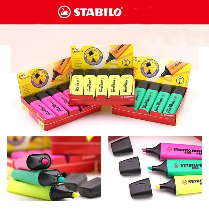 Stabilo Textmarker Boss 70 хайлайтер 9 цветов на выбор Германия