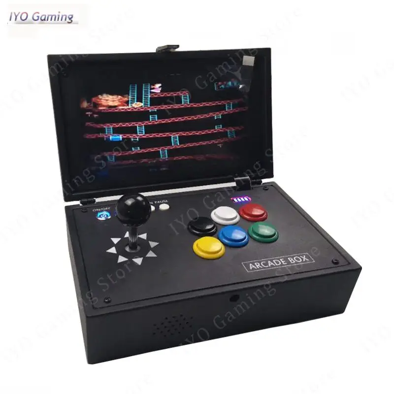 Online Raspberry Pi 3B + de 10 pulgadas LCD Video juego consola incluye 14 K juegos instalado Recalbox Mini máquina de Arcade