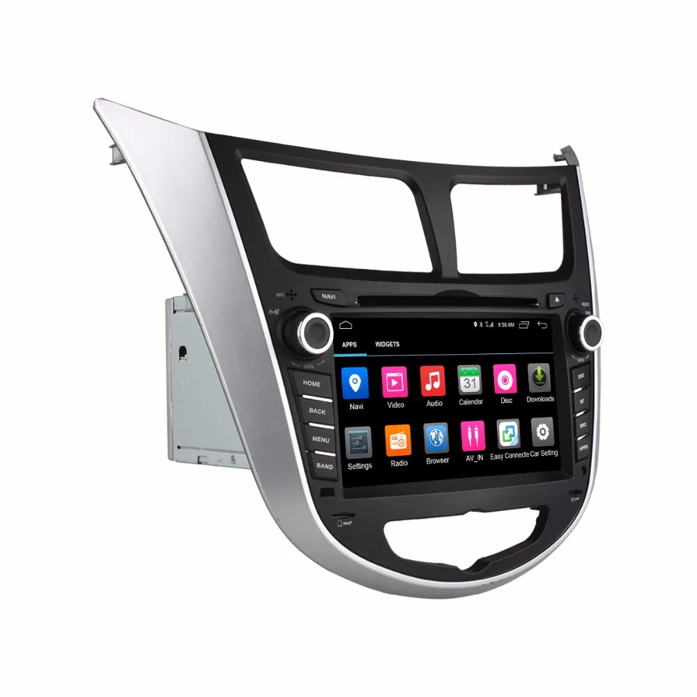 Top Octa Core Android 6.0 Car DVD Player for Hyundai Accent Solaris Verna i25 2011 2012 2013 2014 Radio GPS Stereo 4G LTE 3