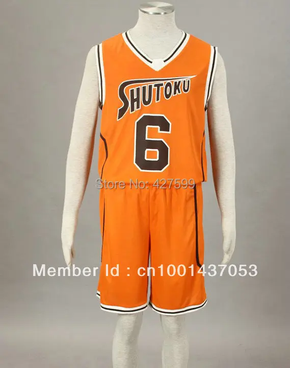 Kuroko no basuke Midorima Shintaro оранжевый костюм для косплея баскетбольный Джерси костюмы на