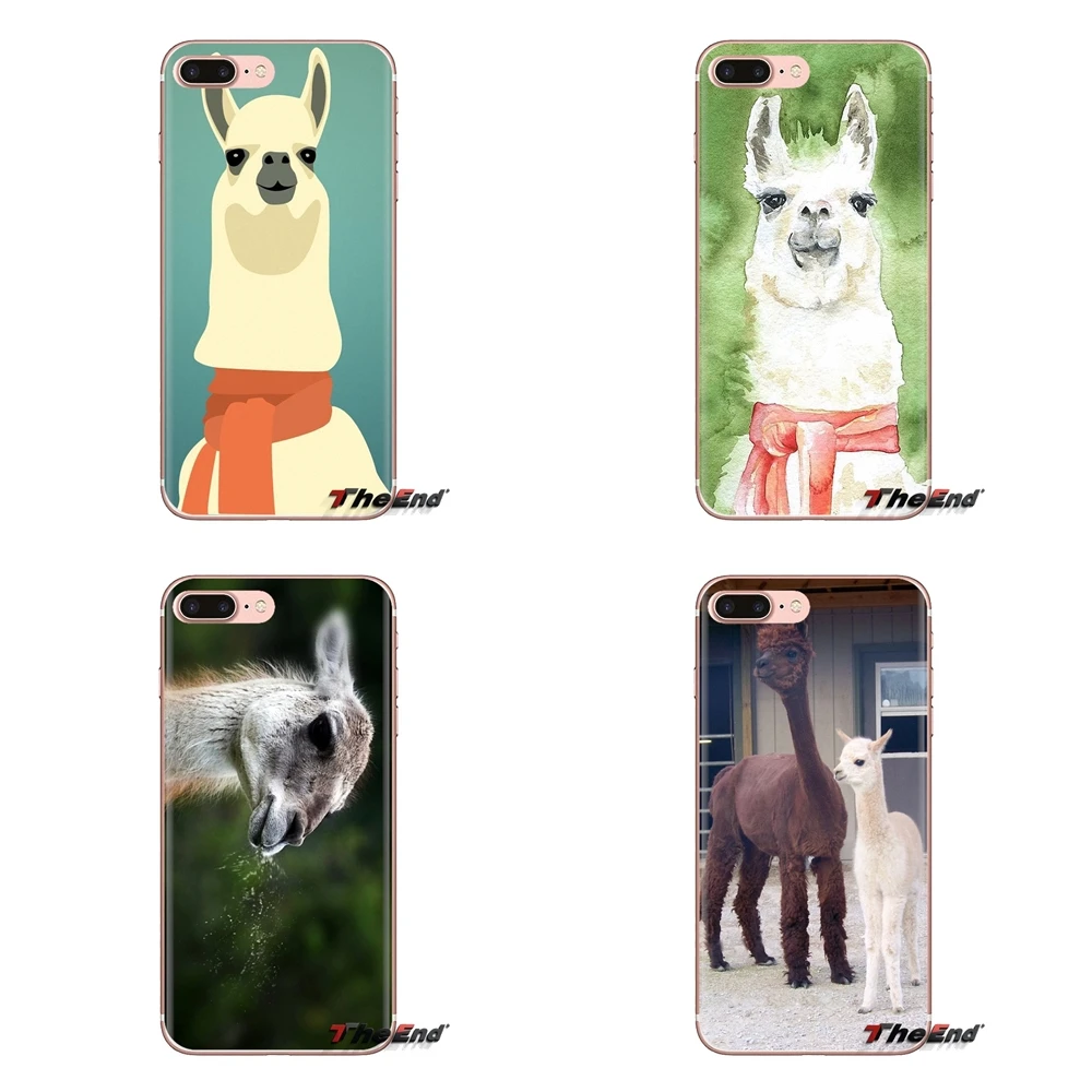 Для iPod Touch Apple iPhone 4 4s 5 5S SE 5C 6 S 7 8 X XR XS Plus MAX мягкие прозрачные чехлы лама Alpacas