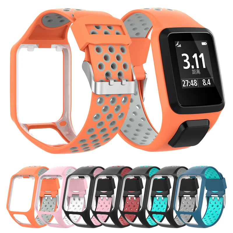 

Silicone Replacement Watchband for Tom Tom 2 3 Series Watch Strap Wrist Band Strap for TomTom Runner 2 3 GPS Watch