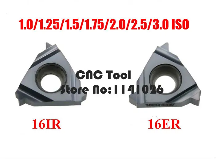 

10PCS 16ER 16IR 16 ER IR 1.0/1.25/1.5/1.75/2.0/2.5/3.0 ISO Metric Carbide inserts Thread Turning tool cutting tool Lathe inserts
