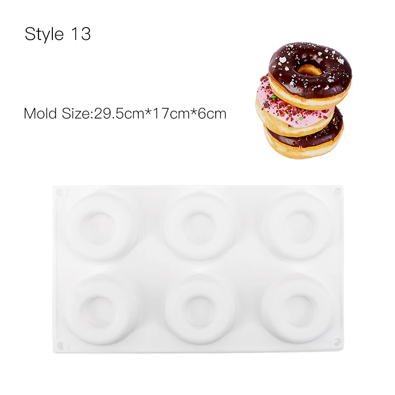 3D силиконовая форма для торта для мусса, декоративные формы, сделай сам, форма облака, жаропрочная посуда для десерта, антипригарная форма для пудинга, форма для шоколада - Цвет: Style 13