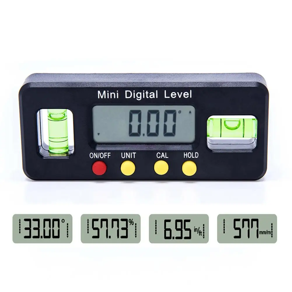  Mini Digital Level Angle Finder Protractor Electronic Level Box 360 Degree Digital Level Horizontal