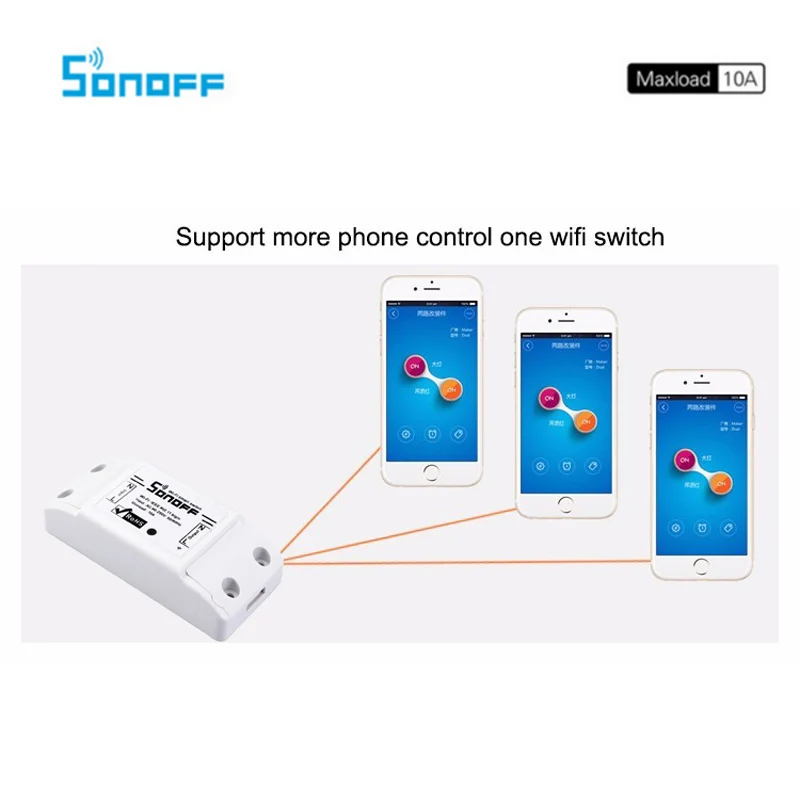 

Sonoff RF-WiFi 433Mhz Wireless Remote Smart Switch Common Modification Parts With 433Mhz RF Receiver For Lamps Light Switch