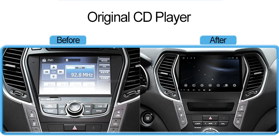 Sale Android 9.0 car dvd for Hyundai Santa Fe/ ix45 2013 2014 with 2+32G radio stereo gps navigation 2 din car stereo media player 1