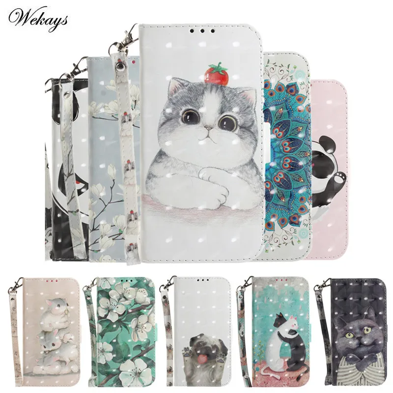 

for Google Pixel 3A Phone Etui Coque Cover Case for Google Pixel 3A XL Case With 3D Cartoon Cat Panda Flip Wallet Capa Fundas