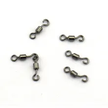 2000 шт. клемма принадлежностиОткрытый глаз прокатки Вертлюги Рыбалка Разъем Rig Размер 5 6 7 8 10 12