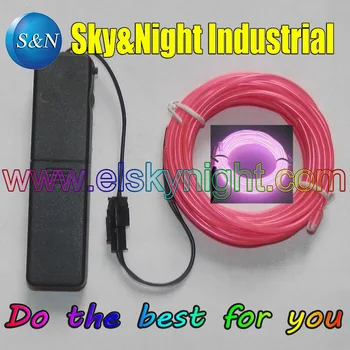 

Pink-3M EL Wire 2.3mm +Sound Activated-3V Portable Controller (with functions of Constant -Flashing-Off)