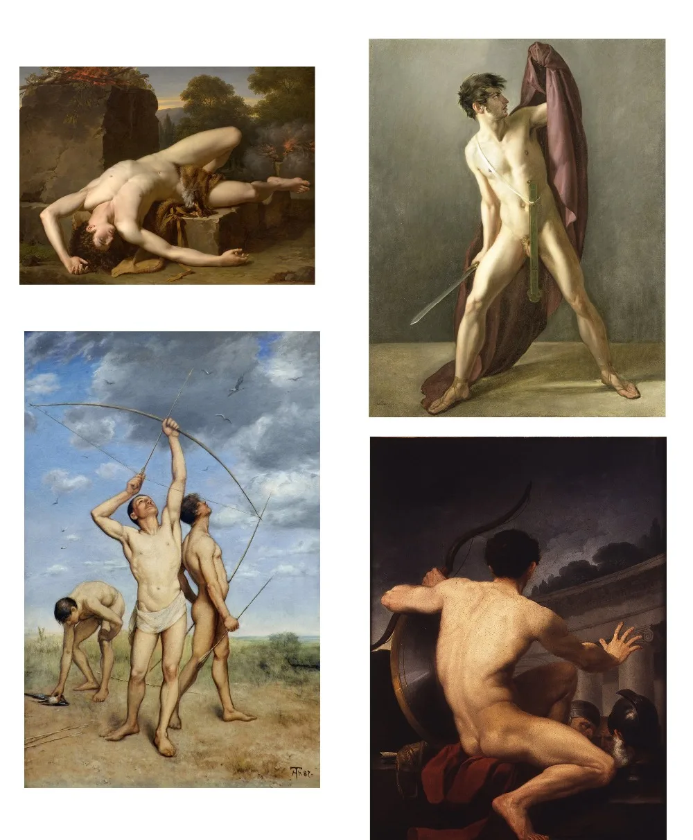 

4pcs-- 2020 TOP COOL MAN MALE CLUB BAR TOP ART painting --MALE MAN warrior Hunter knight PRINT ART ON CANVAS -FREE SHIPPING