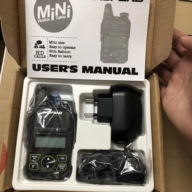 

Original BAOFENG BF-T1 MINI Walkie Talkie UHF 400-470mhz Portable Two Way Radio Ham Radio Transceiver Micro USB Interphone