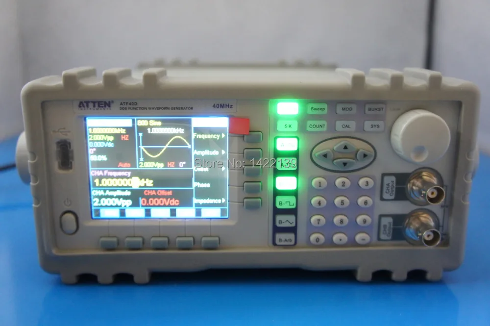 

ATTEN DDS Waveform Digital Function Signal Generator 40MHz ATF40D Tester 2 Channels Output 110V / 220V