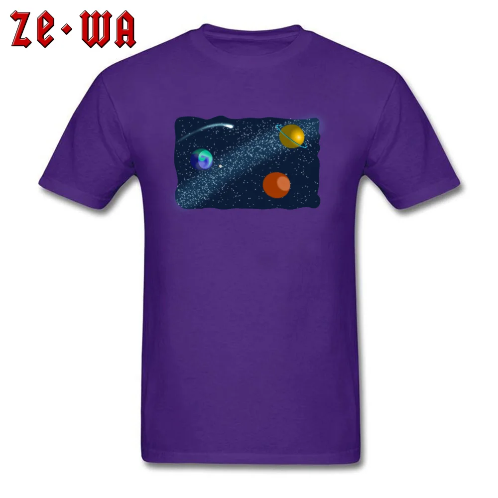 cosmic 160320 Retro Short Sleeve Normal T-shirts Cotton Fabric O-Neck Men Tops Shirts Summer T Shirts Mother Day cosmic 160320 purple