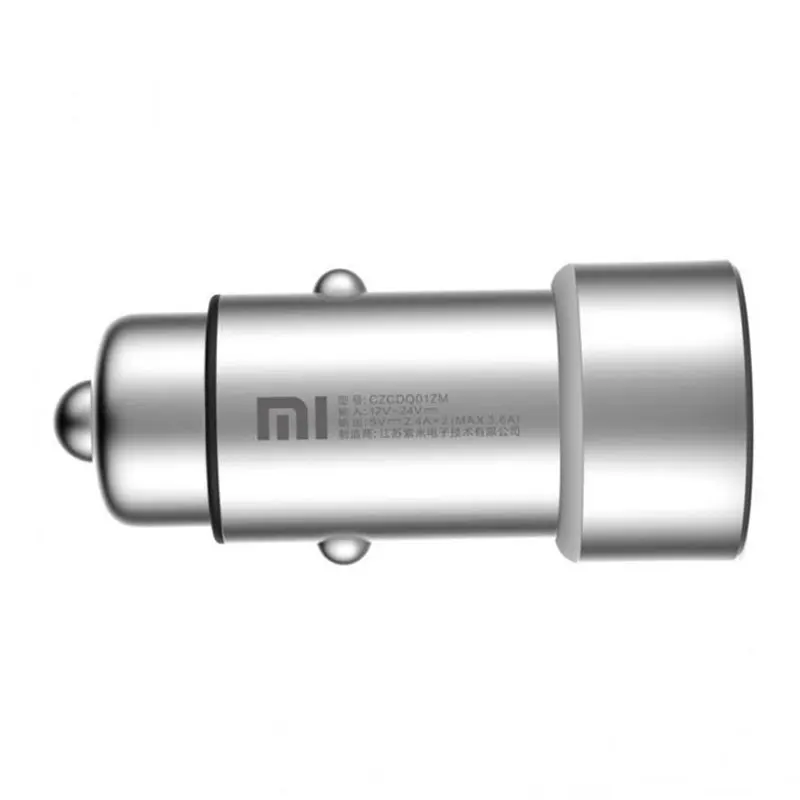 Xiaomi Mi автомобиля Зарядное устройство QC3.0 с 2 Dual USB Быстрая зарядка макс. 5 В/3A 9В/2A 15В/1.5A металлический Стиль