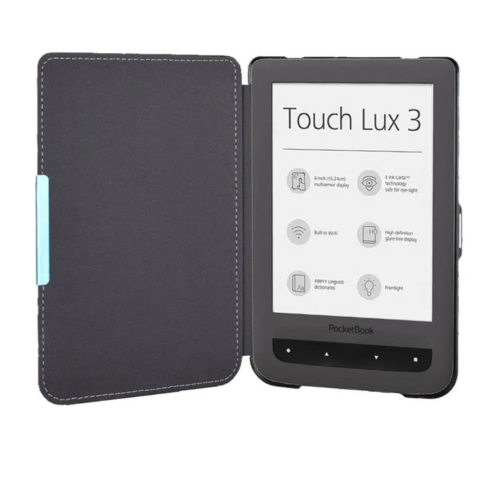 Modelo Quente pb 626 Plus Case Capa para Pocketbook Toque Lux Ereader Couro Case Apto Bolso Livro 626 Ebook Pele Dropshipping