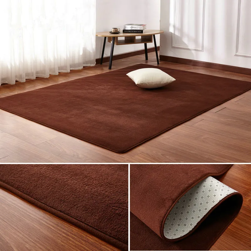 High quality short-haired coral velvet carpet bedroom floor mat living room cushion coffee table blanket rug