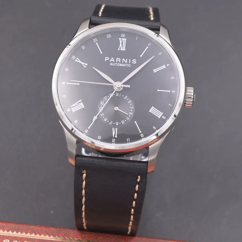 Parnis 42mm watch black dial calendar parnis Automatic mechanical men watch Seagull 1690 Movement PN616 Parnis 42mm watch black dial calendar parnis Automatic mechanical men watch Seagull 1690 Movement PN616