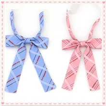 Милая женская японская форма JK шейный галстук-бабочка, длинный бант в стиле Лолиты, консервативный стиль