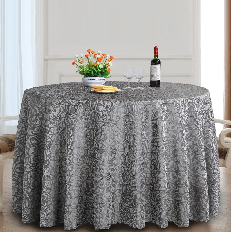 

Classic Jacquard Round Table Cloth Polyester Fabric Square Dining Table Cover For Hotel Office Wedding Booth setting Tablecloth