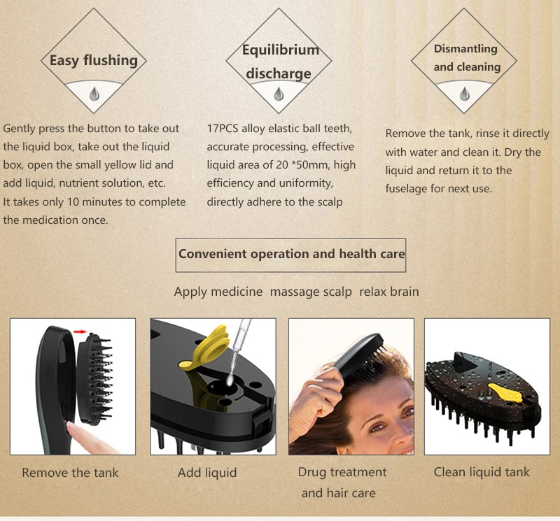 Estimular o Crescimento do Cabelo Pente de Cabelo Regrowth do Cabelo Importados para Líquidos Multifunções Vibração Rebrota Massagem Couro Cabeludo Massageador Pode no Mod. 1259020 12 Online shopping