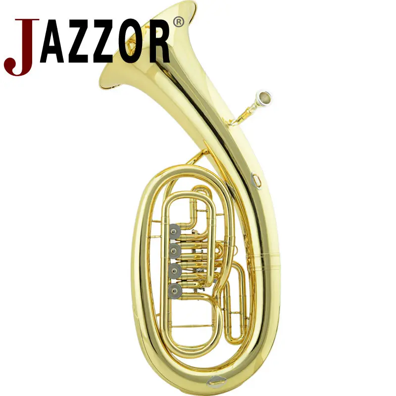 JAZZOR JZEU-310 Профессиональный euphonium B плоский золотой лак четыре плоских ключа латунный духовой инструмент с мундштуком и чехол