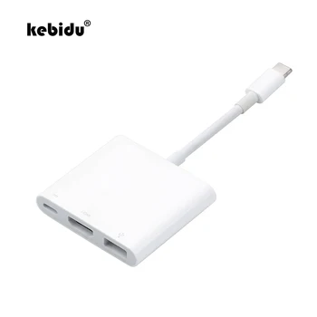 

kebidu Type-C Hub USB C to HDMI USB 3.1 Type c Adapter Male to Female Cable Charging Converter Digital AV Multiport Adapter
