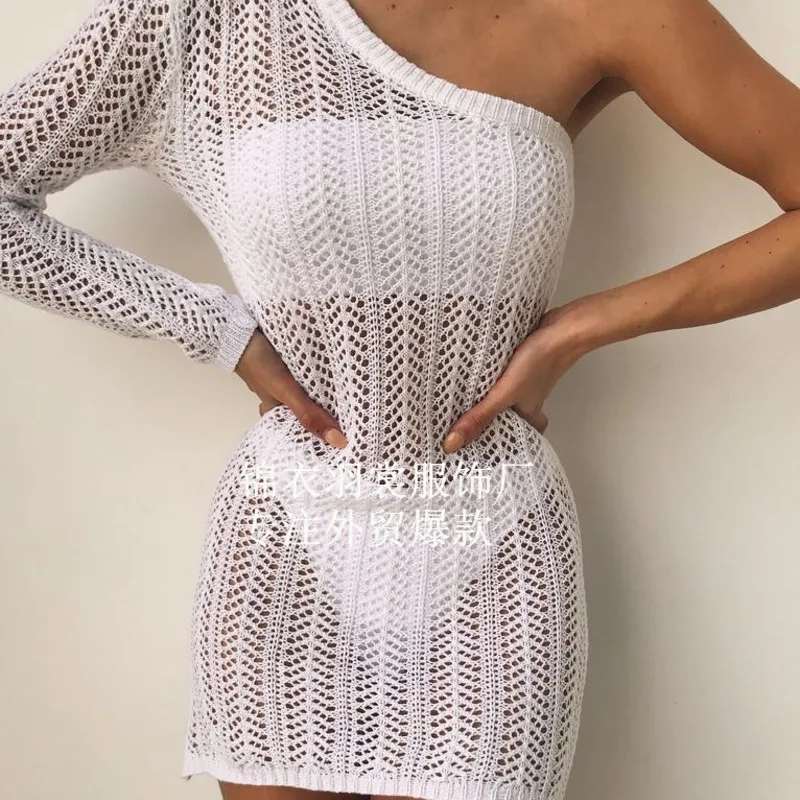 

Bathing Suit Cover Up Beachwear For Women Cover-Ups Swimsuit Womens Tunic Flower Hollow-Out Smock Beach Silk Dress Female Cotton