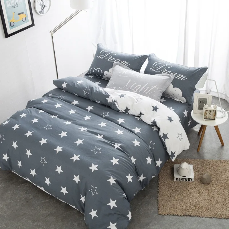 Black And White Stars Duvet Covers 100 Cartoon Bedding Home