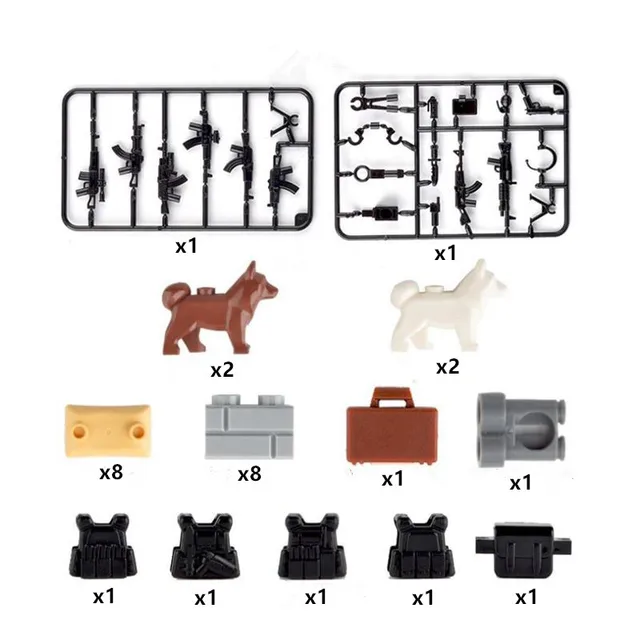ZXZ Weapon Set Building Blocks DIY WW2 Militaryed SWAT