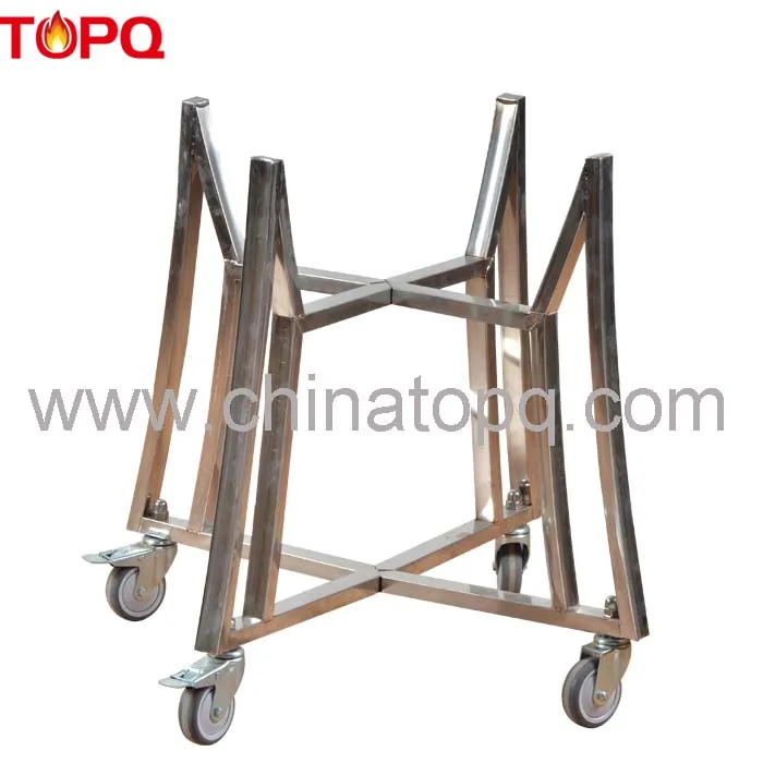 TOPQ 304 stainless steel kamado carts bbq grill stand for kitchen Wood