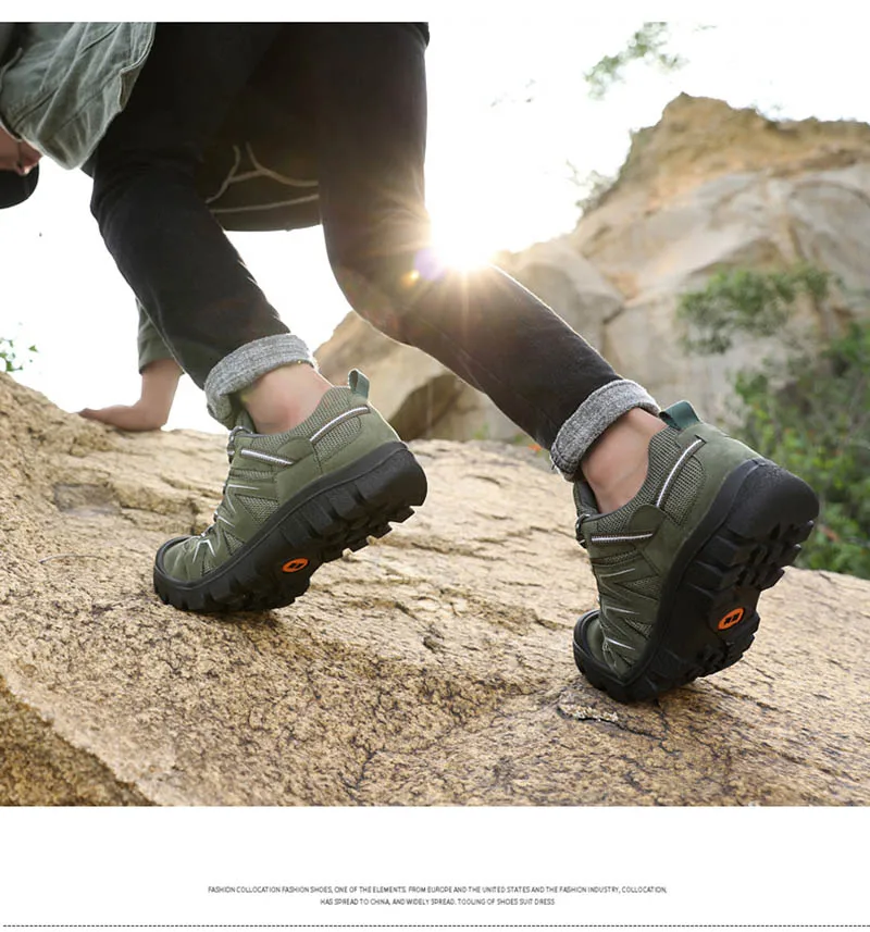 Открытый Спортивные горные кроссовки Для мужчин носимых противоскольжения гора Пеший Туризм обувь Обучение Водонепроницаемый