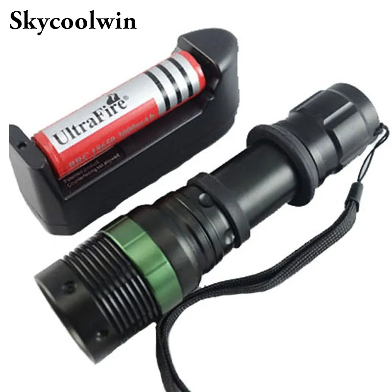 Wholesale LED Flashlight Waterproof Zoomable flashlight Torch 3 modes