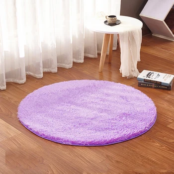 

Multicolor Soft Shaggy Area Round Rug Living Room Carpet Bedroom Floor Mat Carpet Diameter 30cm-160cm Home Decoration