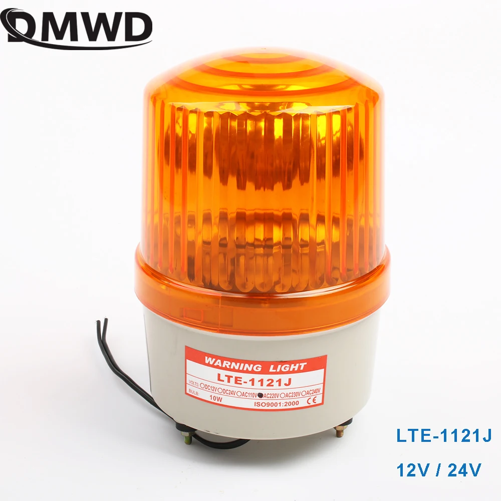 DC12V/24 V Предупреждение сигнализации Строительство лампа маячок светофор полицейская сирена LTE-1121J с зуммер