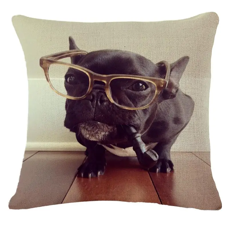 Hot Sale bedroom France bulldog Cushions cover Creative ...