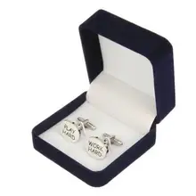 24 шт./лот, роскошные бархатные запонки, коробка, темно-синие Квадратные запонки, подарочные коробки, чехол для переноски, держатель, коробки для ювелирных изделий