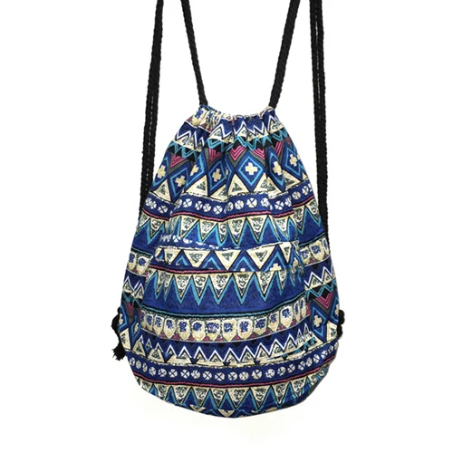 Annmouler женские рюкзаки большой емкости сумка на плечо богемный стиль Племенной шнурок рюкзак 20 цветов хлопок рюкзак Хобо - Цвет: No 7