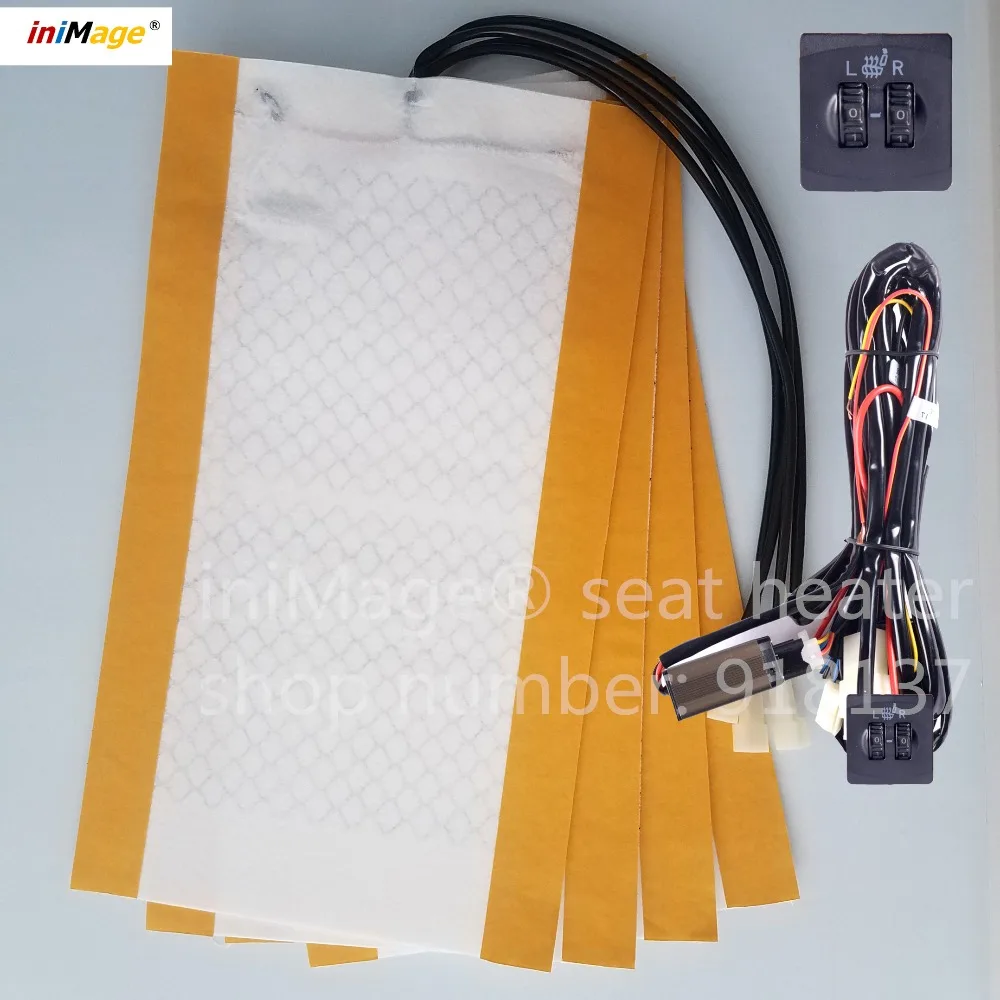 

New style 2 seats installed,dual-dial 5-level seat heater,car seat cushion,switch 12v,car seat heater system,cover,heated pad