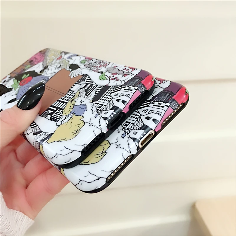 Girl with Panda iPhone XS case 7 8 plus XR XS max (6)