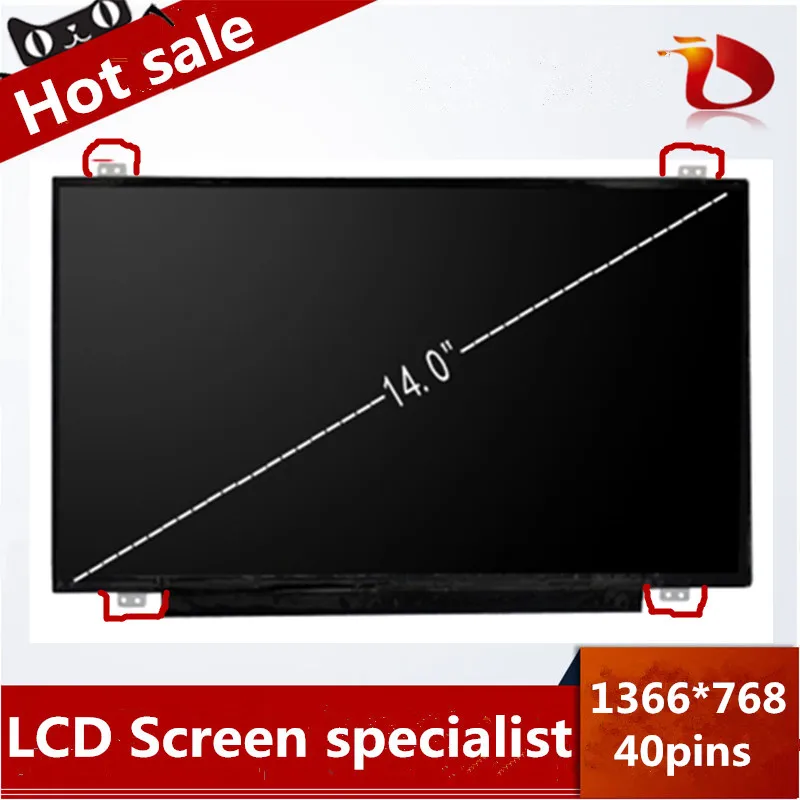 14''slim led lcd матрица экран для LENOVO S410 G405S B4450S Y400 V470 Y410P Z400 дисплей ноутбука 1366*768