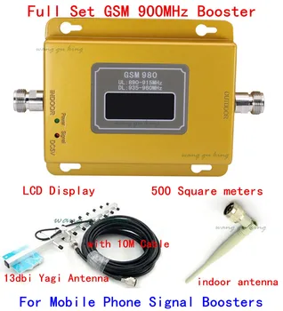 

LCD display 10M cable +yagi antenna 55dbi gsm repeater 900 Mhz signal booster GSM booster repeater,GSM amplifier signal booster