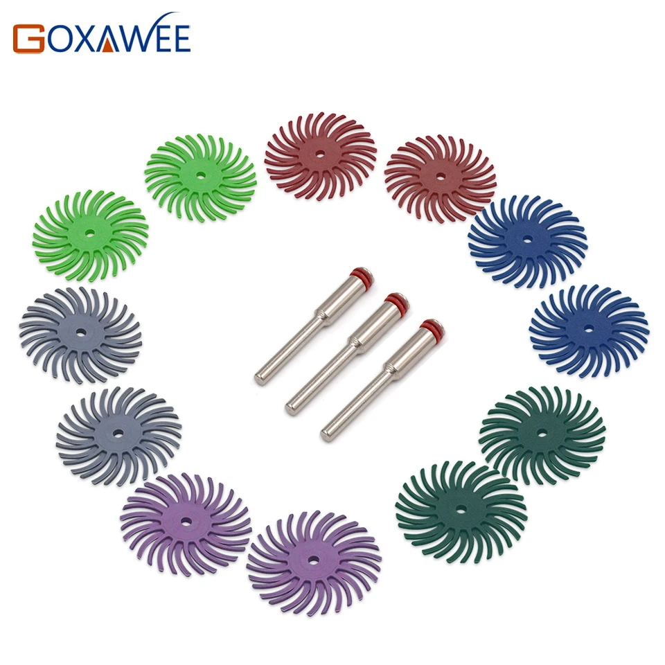 GOXAWEE 50pcs Abrasive Brush Rotary Tools For Dremel Accessories Abrasive Tools with 3pcs 3.0mm Mandrels Power Tools Accessories1