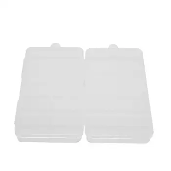 

2x 10 Grids Acrylic Empty Storage Case Box for 100pcs False Nail Art Tips Clear