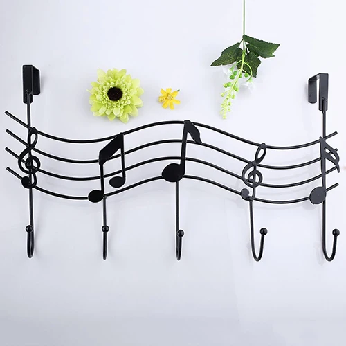 

Vintage Metal Music Note Hook Coat Hat Bag Hanger Organizer Holder Wall Decor