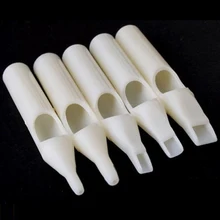 50Pcs Sterile Assorted Plastic Disposable Tattoo Tips White Nozzles Tube