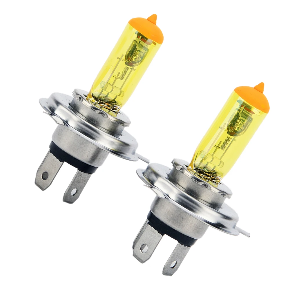 

H4 DC 12V 100w Yellow Led Fog Light Bulbs Halogen Car Parking Headlight Pack of 2 More Visibility