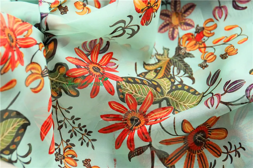 2021 Праздничная Зеленая Шелковая ткань Чемпион трава тропический цветок картина